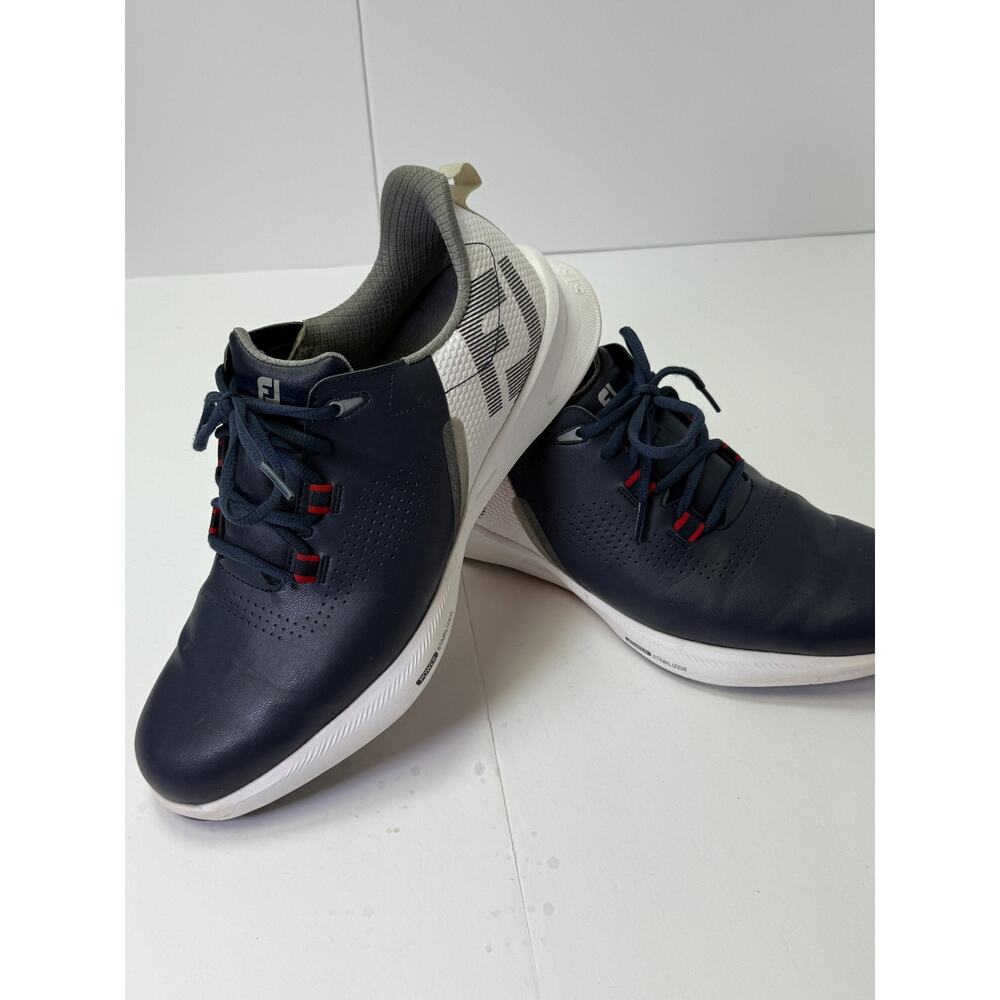 Golf Shoes Blue White Athletic Comfort FJ Logo Mens 10.5M FootJoy